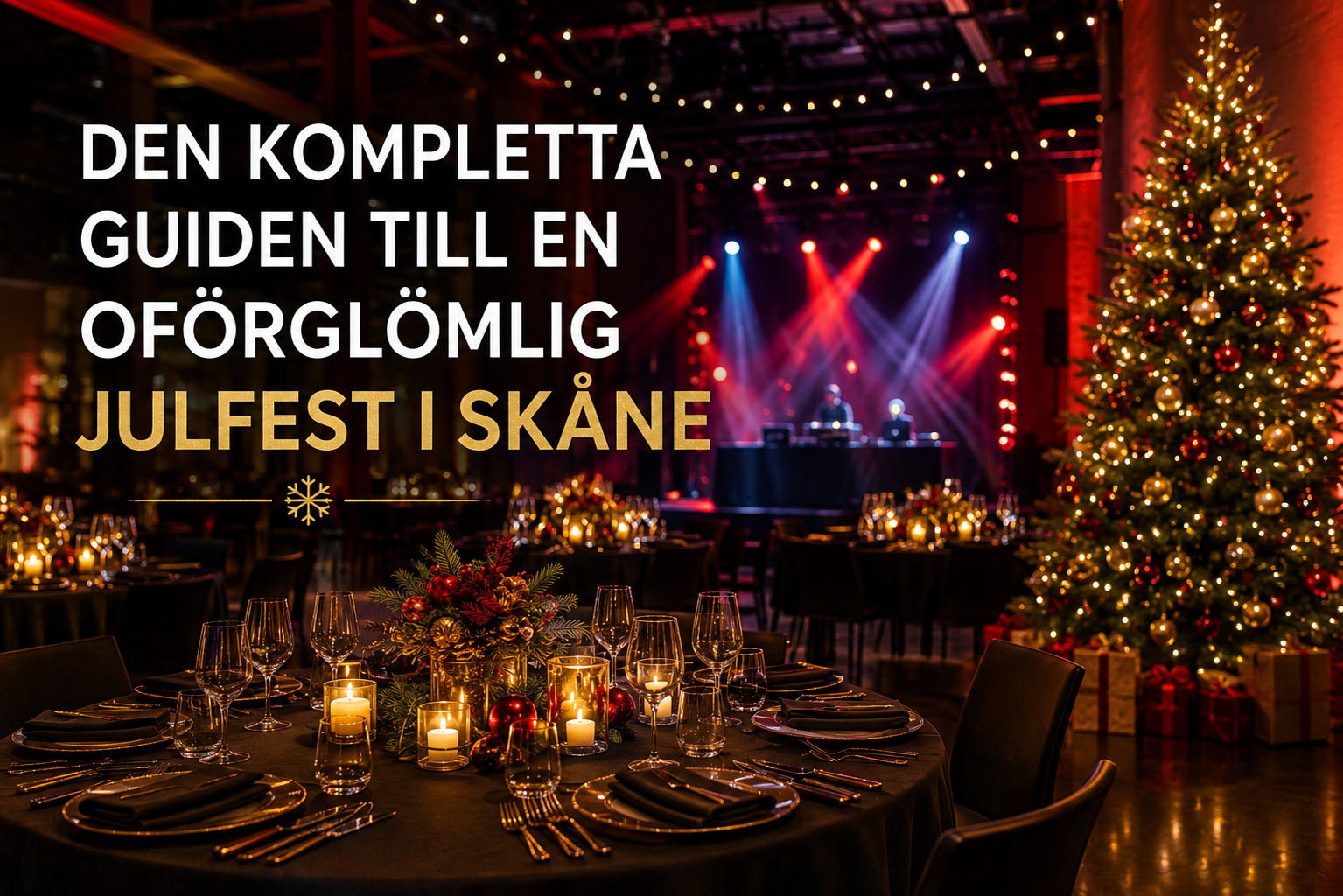Julfest för företag 2026 – Den kompletta guiden till en oförglömlig julfest i Skåne