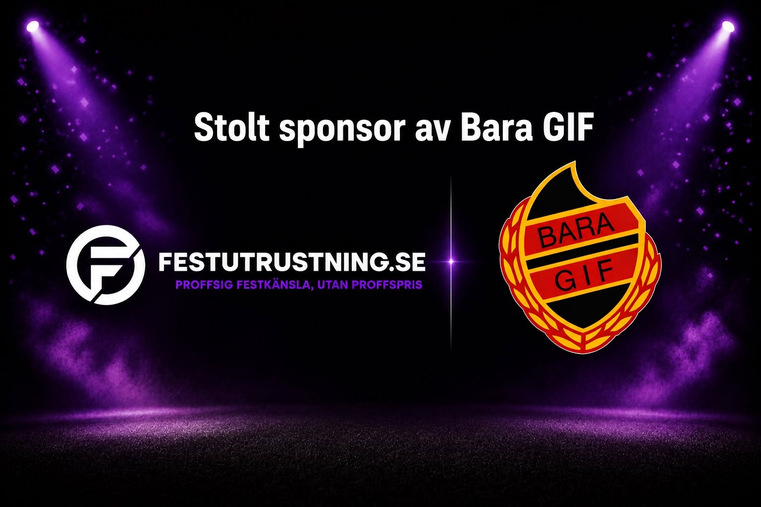 Festutrustning.se blir stolt sponsor till Bara GIF