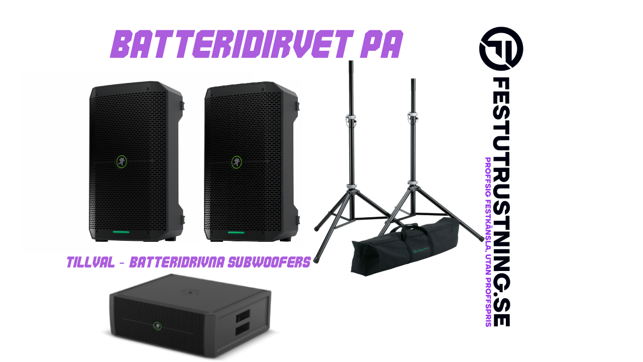 Mackie Thump GO – Batteridrivet PA-system, 2 st - Professionell festutrustning för uthyrning