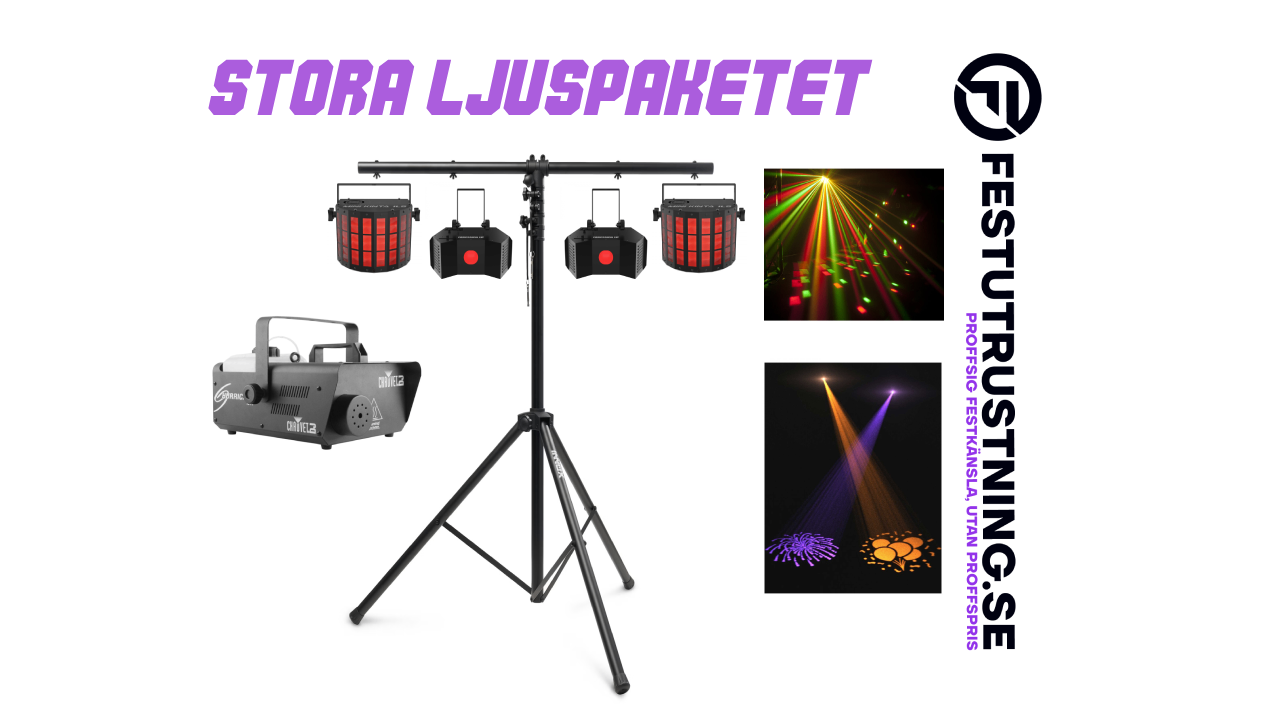 Stora Ljuspaketet – Effektljus & Rökmaskin