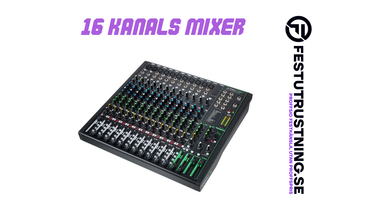 16-kanals mixer med USB och effekter