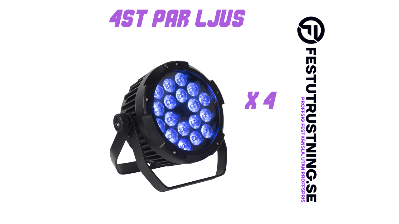 4 st kraftfulla PAR-ljus