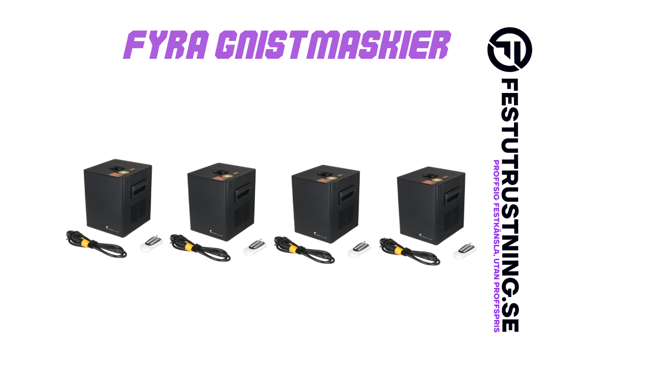 Kallgnistpaket – 4 st kallgnistmaskiner (sparkular-effekt)