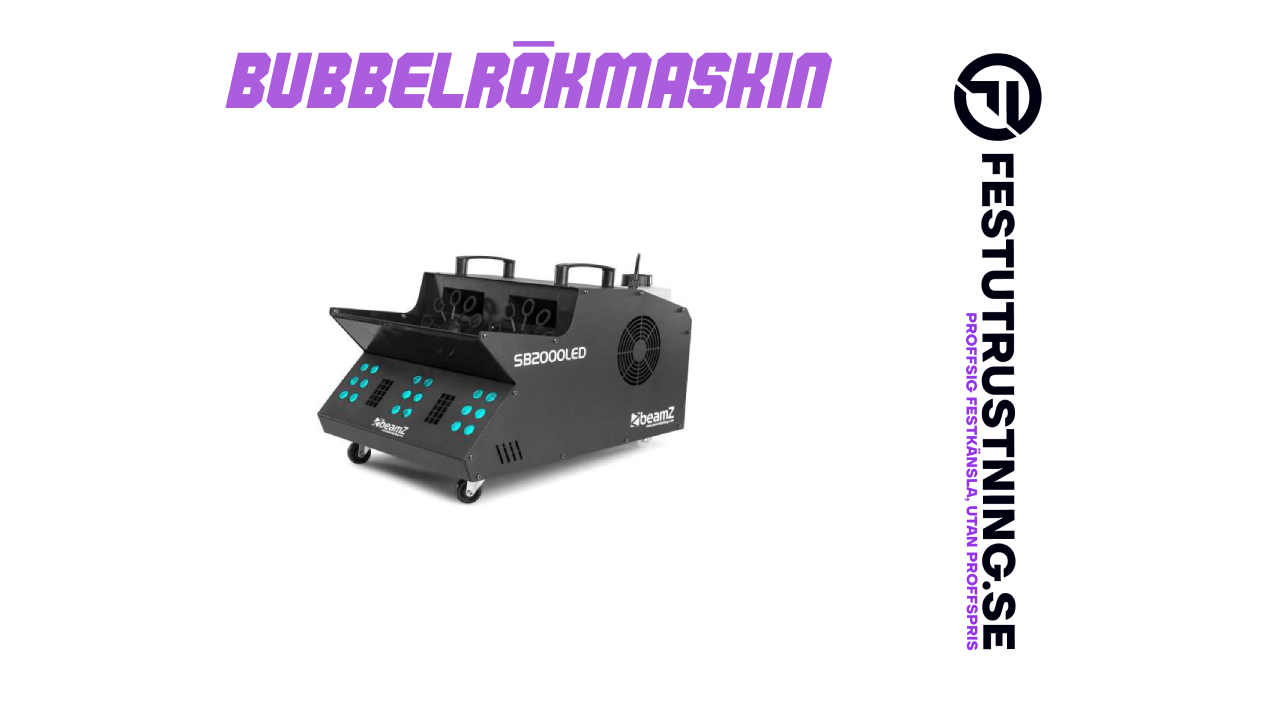 Rök- och bubbelmaskin med LED-effekt