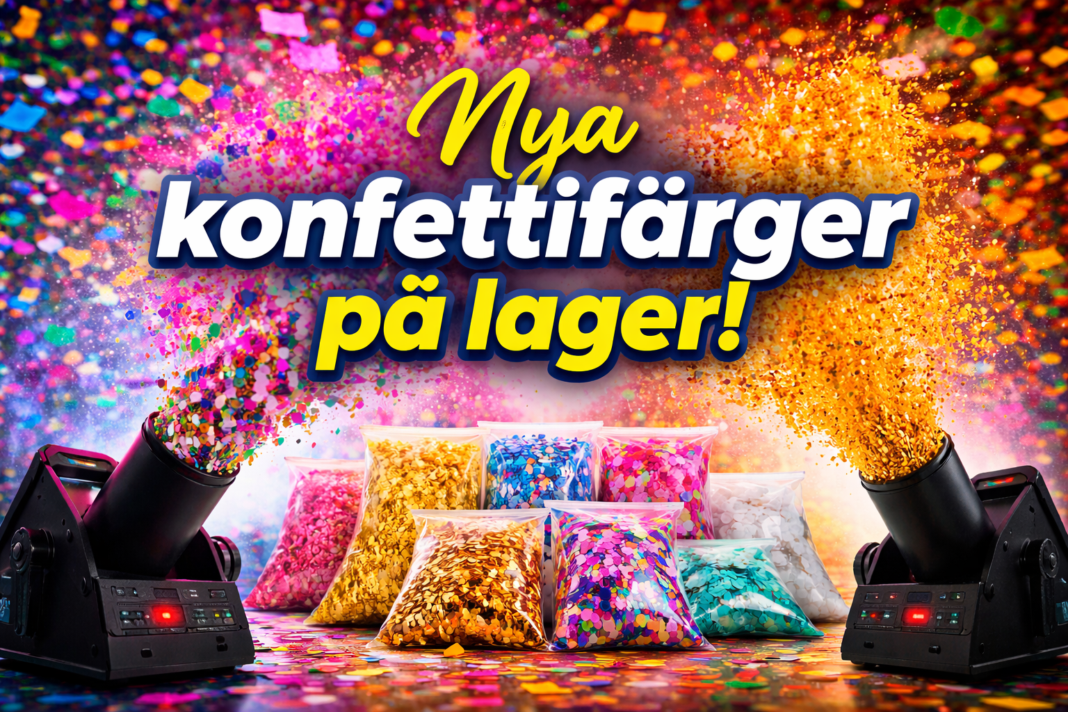 Nya konfettifärger på lager – ännu fler möjligheter för din fest