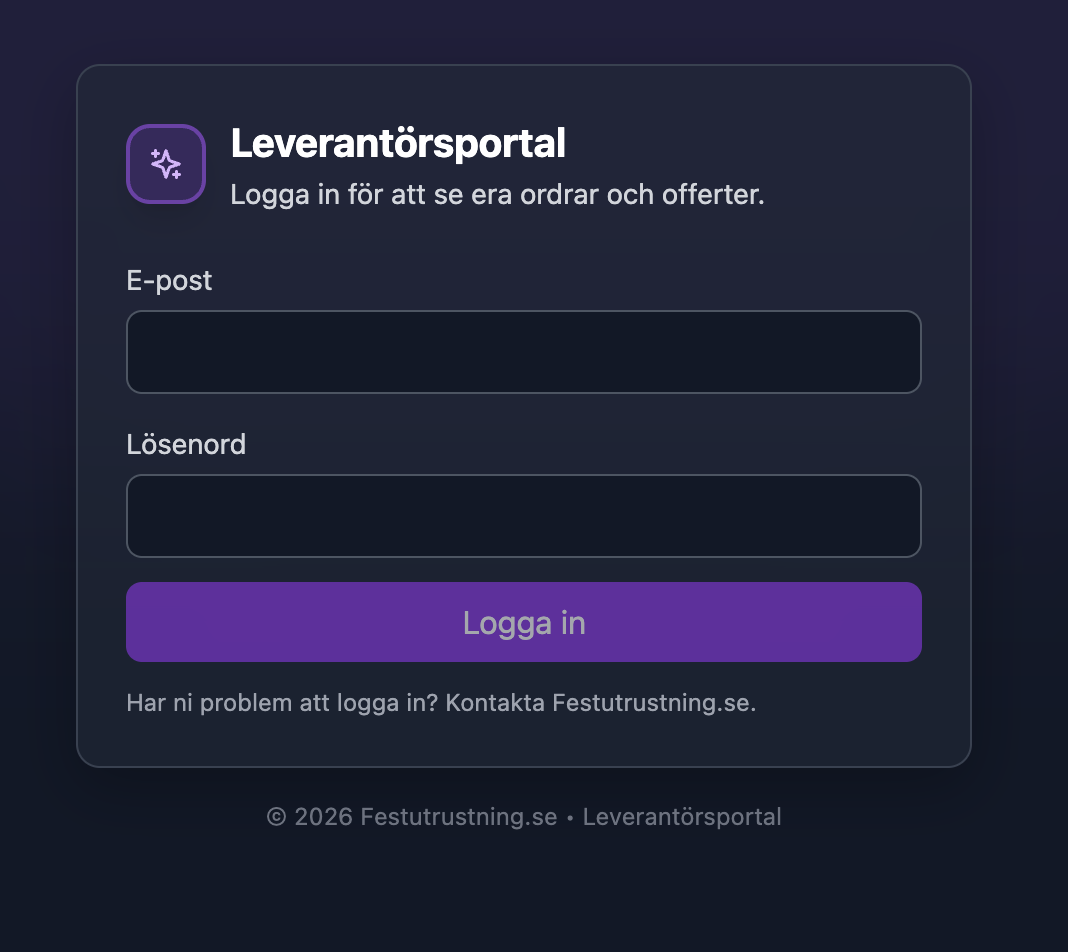 Vi moderniserar uthyrningsbranschen – ny leverantörsportal | Festutrustning.se